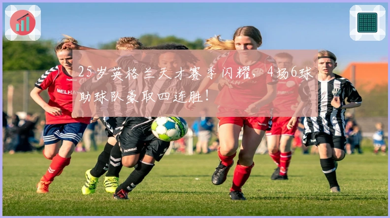 25岁英格兰天才赛季闪耀，4场6球助球队豪取四连胜！